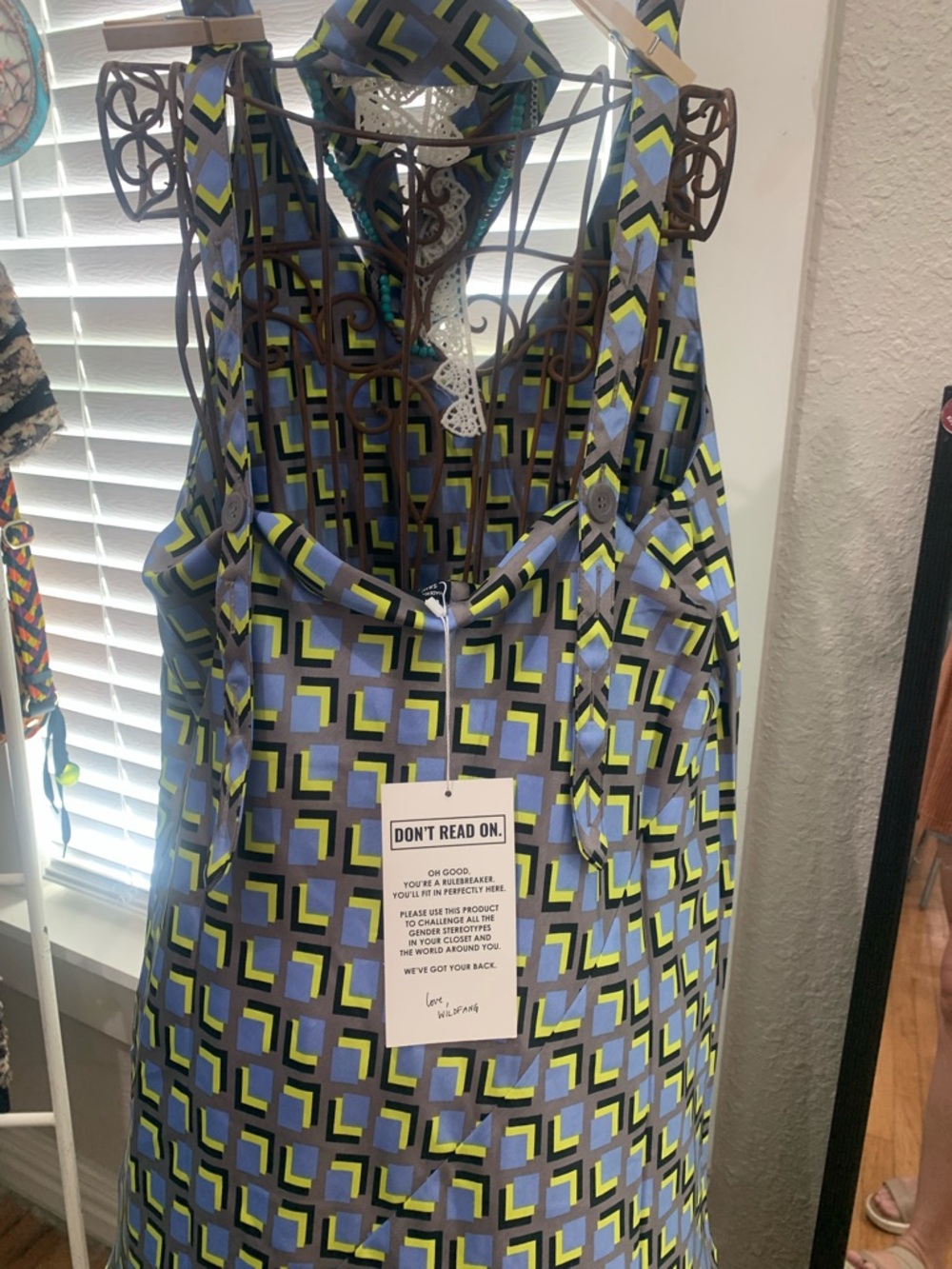 NWT Wildfang Sleeveless Empower Slip Dress Cubic Small